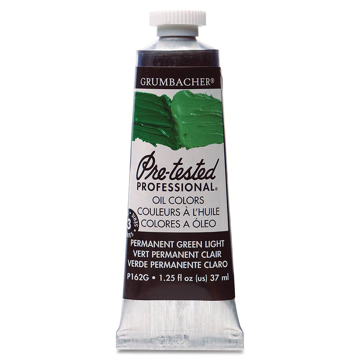 Grumbacher Pre-Tested Artists' Oil Color - Permanent Green Light, 1.25 oz tube