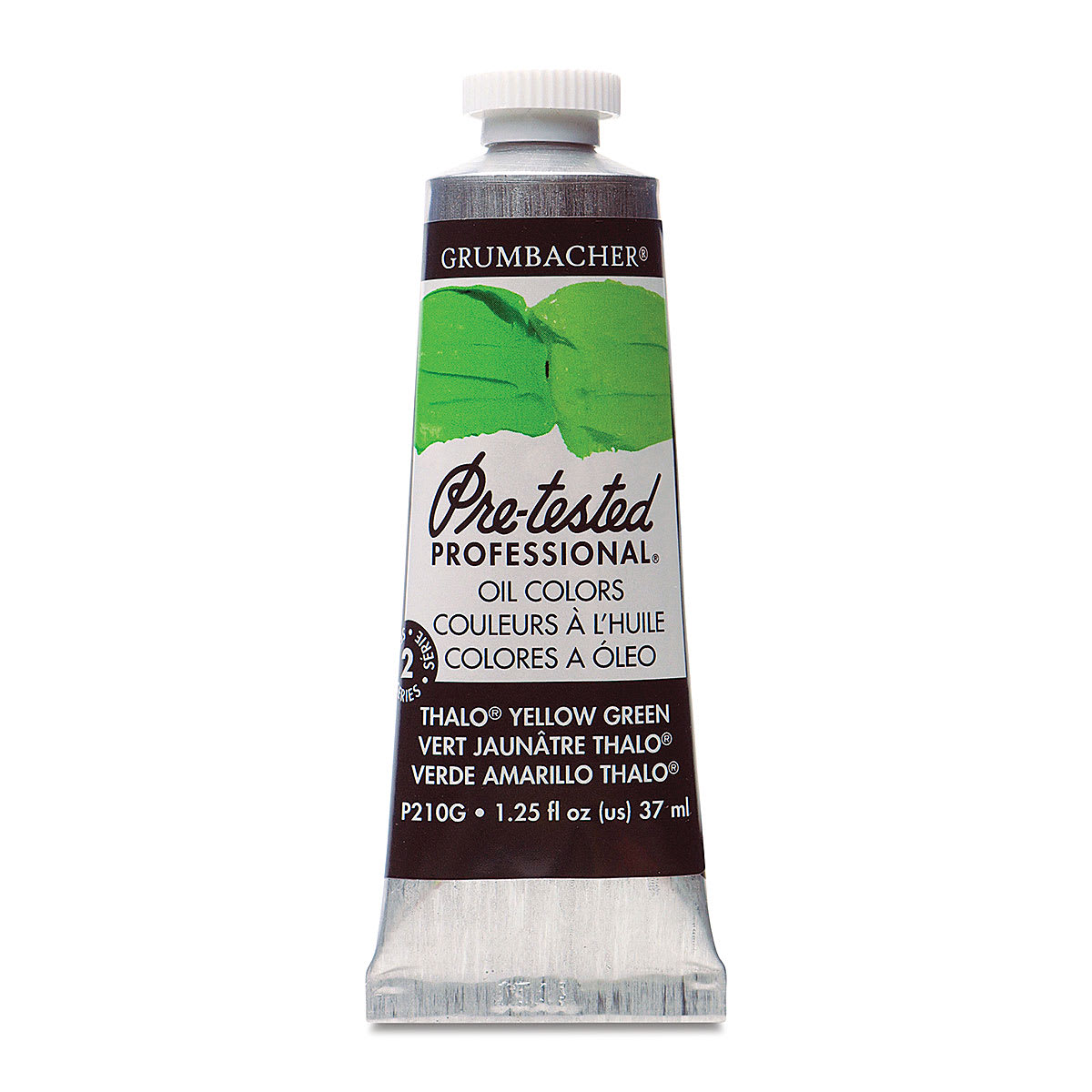 Grumbacher Pre-Tested Artists' Oil Color - Thalo Yellow Green, 1.25 oz tube