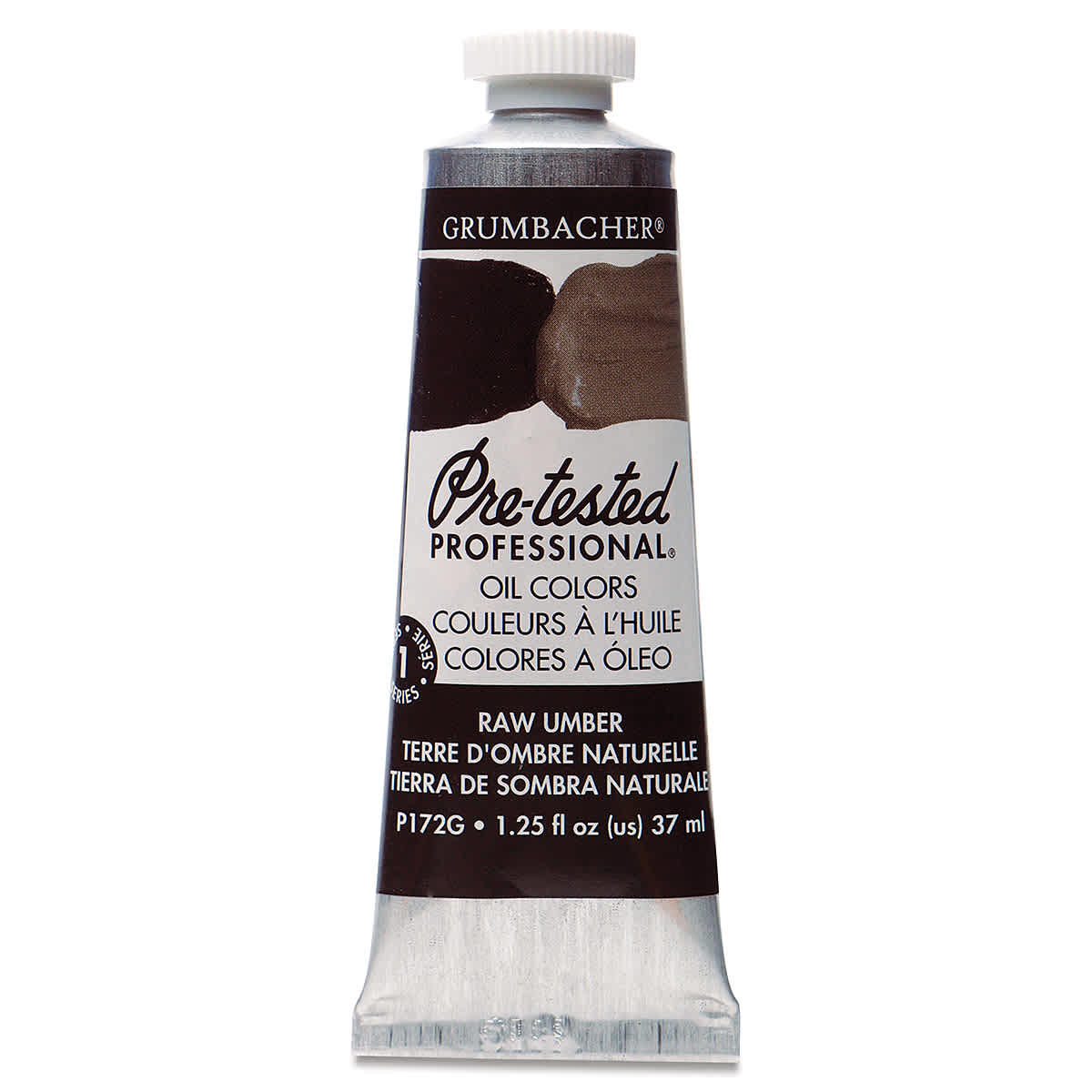 Grumbacher Pre-Tested Artists' Oil Color - Raw Umber, 1.25 oz tube