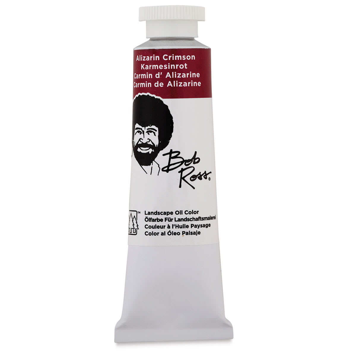 Bob Ross Oil Color - Tube of 1.25 oz of Alizarin Crimson shown upright Bob Ross Oil Color - Tube of 1.25 oz of Alizarin Crimson shown upright
