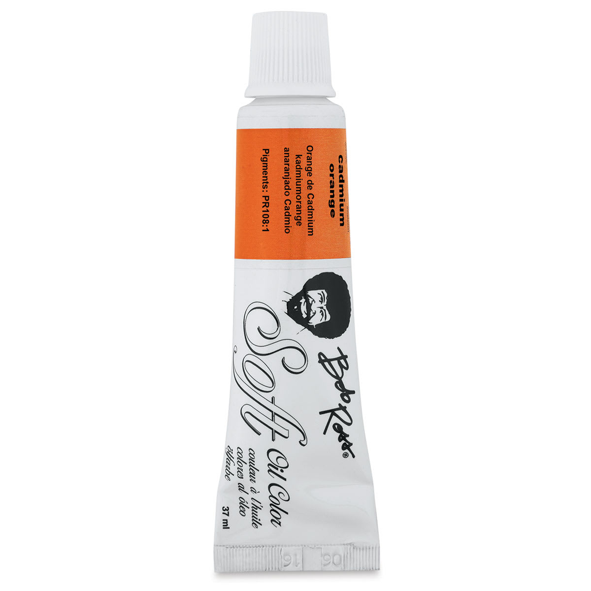 Bob Ross Oil Color - Tube of 1.25 oz Cadmium Orange shown upright Bob Ross Oil Color - Tube of 1.25 oz Cadmium Orange shown upright