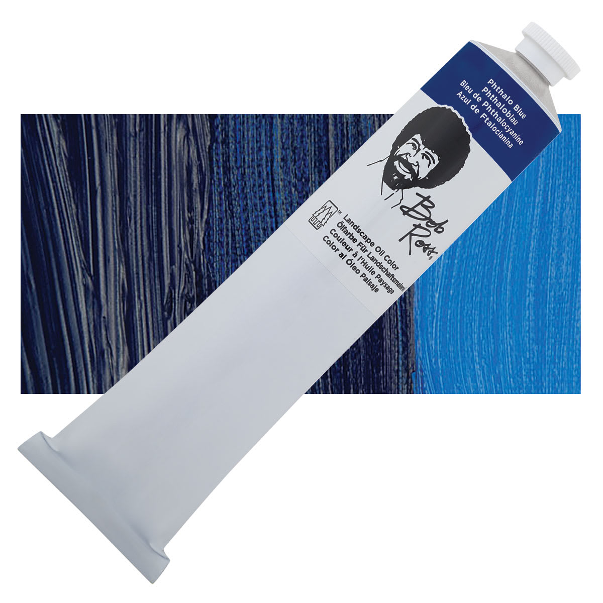 Bob Ross Oil Color - Phthalo Blue, 6.8 oz tube and swatch