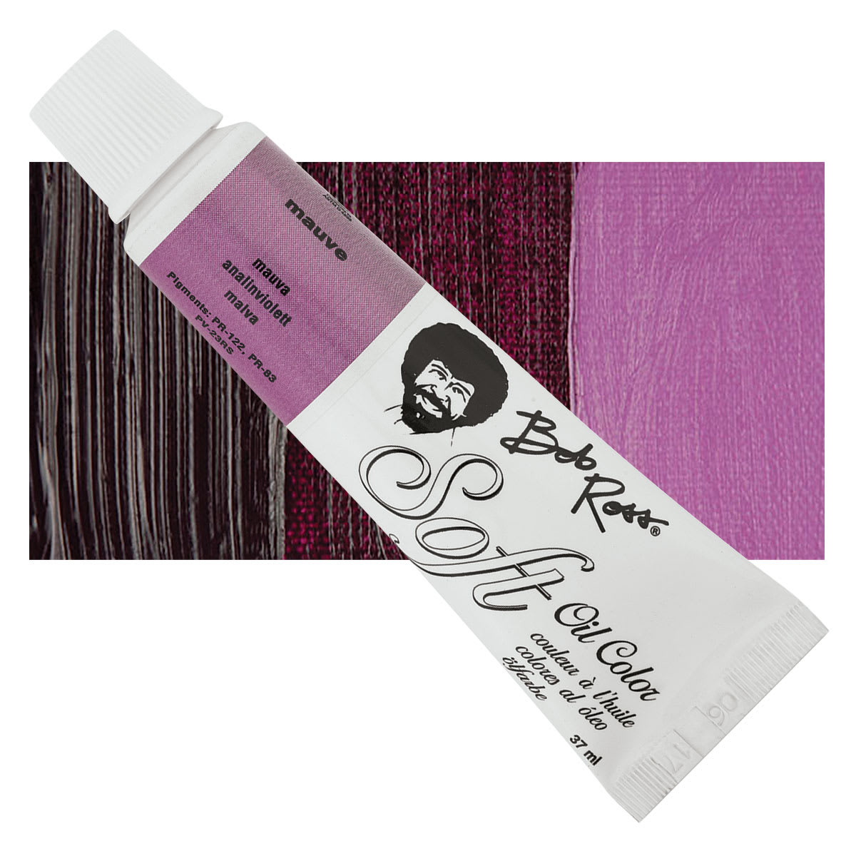 Bob Ross Soft Oil Color - Mauve, 1.25 oz tube and swatch