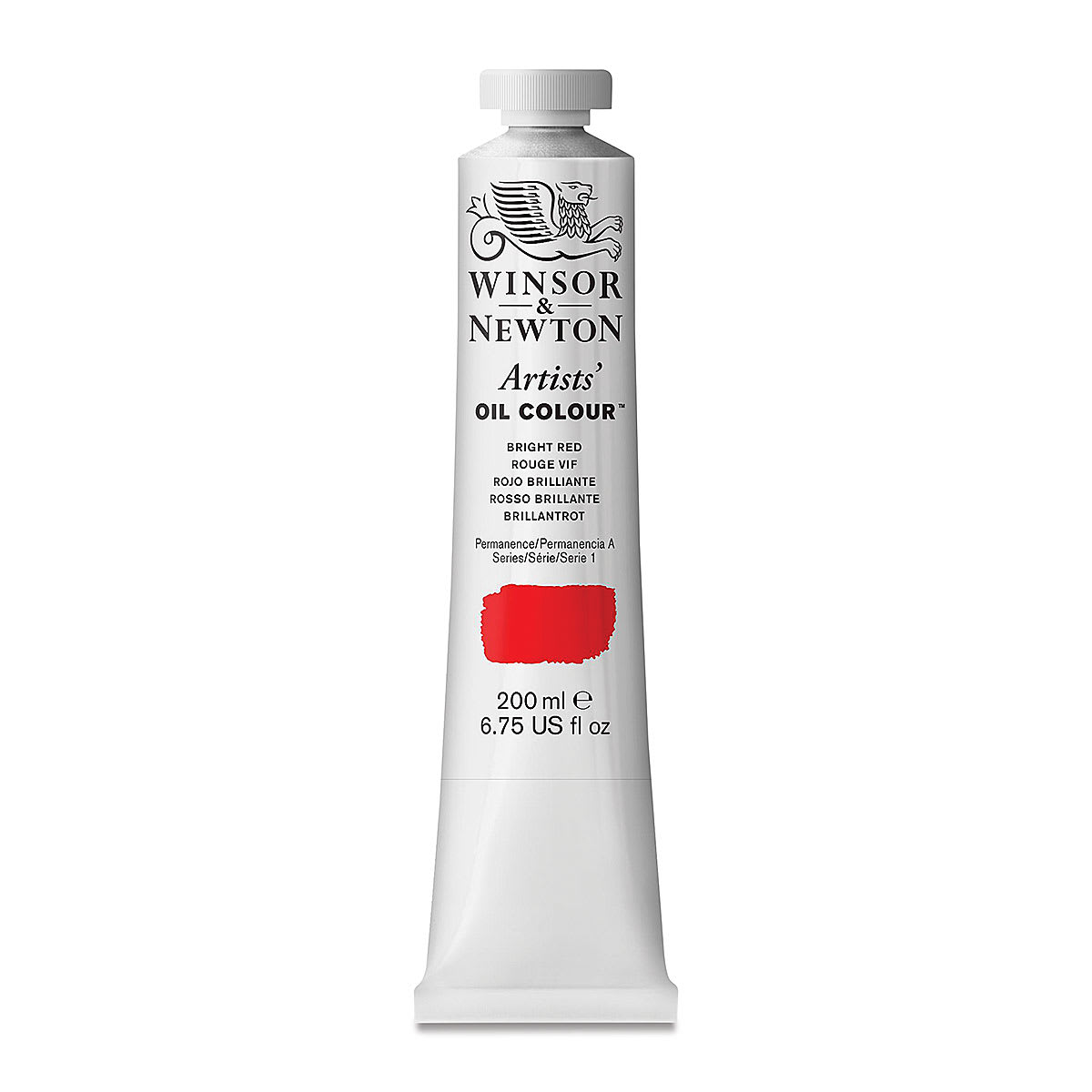 Winsor & Newton Artists' Oil Color - Bright Red, 200 ml tube