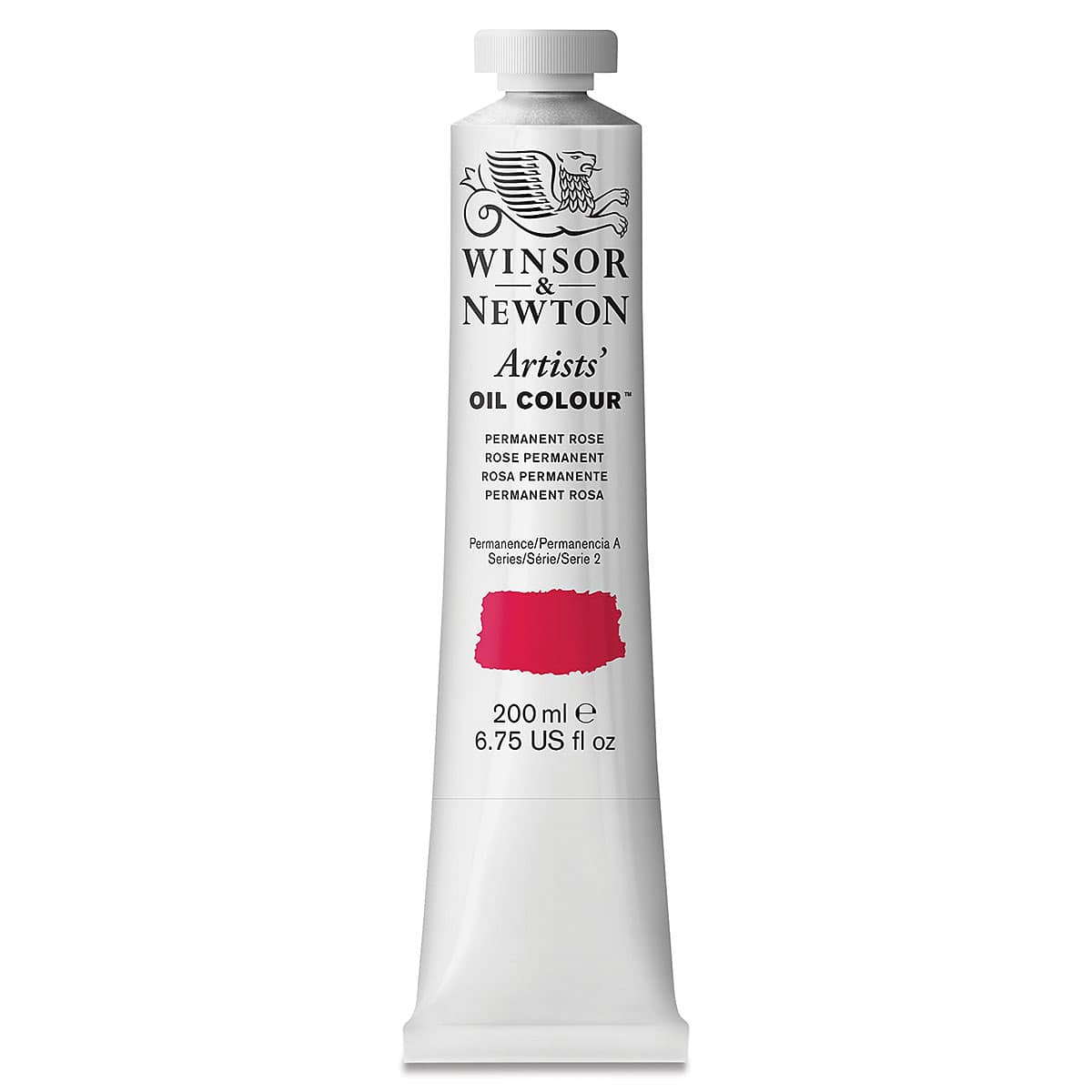 Winsor & Newton Artists' Oil Color - Permanent Rose, 200 ml tube
