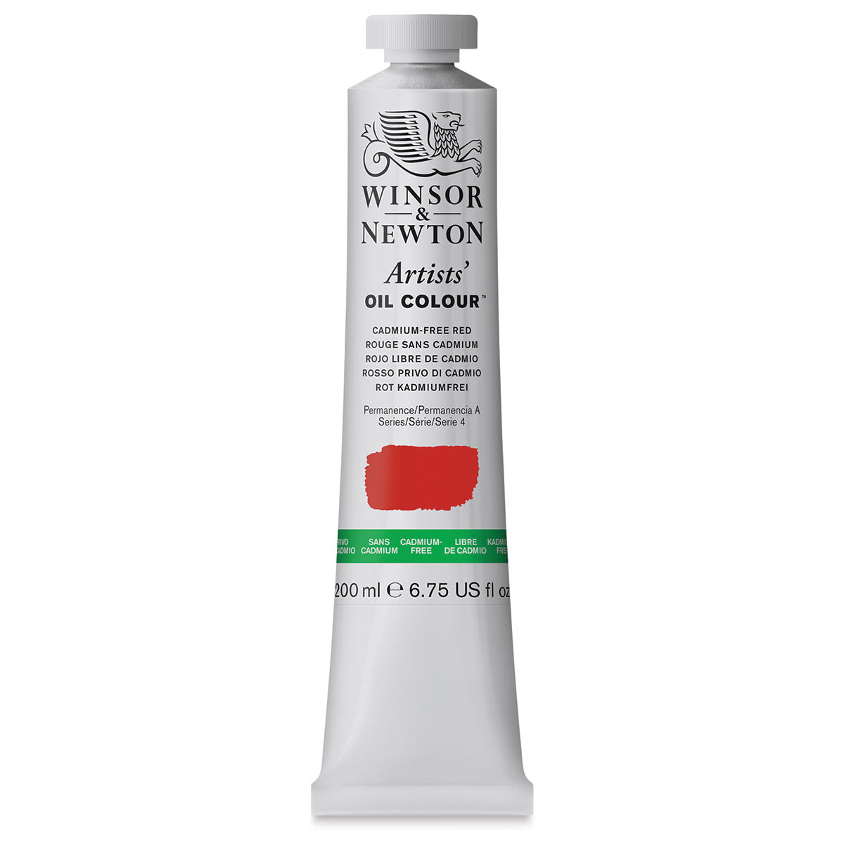 Winsor & Newton Artists' Oil Color - Cadmium Free Red, 200 ml, tube