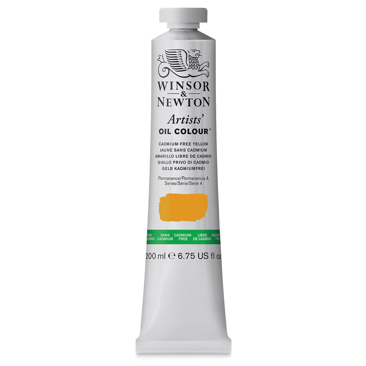 Winsor & Newton Artists' Oil Color - Cadmium Free Yellow, 200 ml, tube