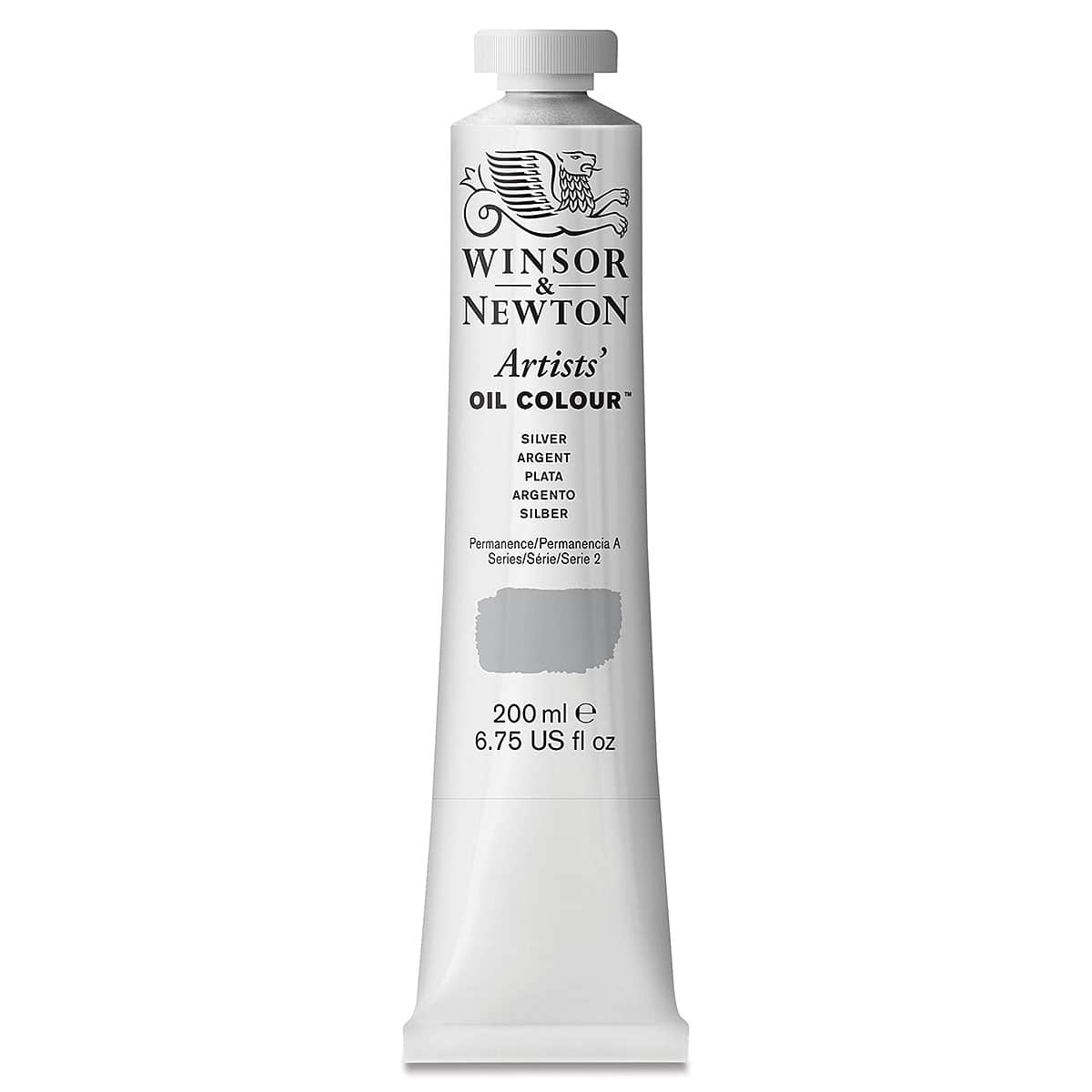 Winsor & Newton Artists' Oil Color - Silver, 200 ml tube