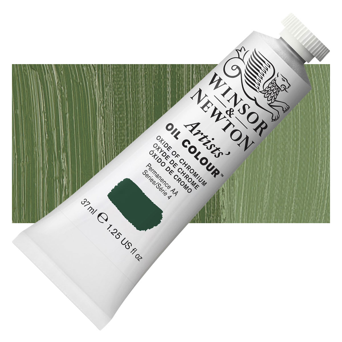 Winsor & Newton Artists' Oil Color - Oxide of Chromium, 37 ml tube and swatch Winsor & Newton Artists' Oil Color - Oxide of Chromium, 37 ml tube and swatch