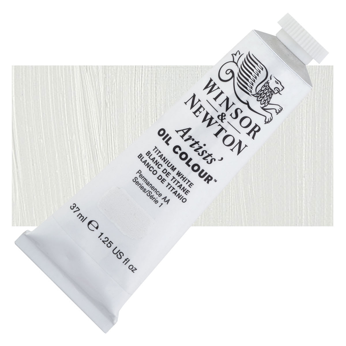 Winsor & Newton Artists' Oil Color - Titanium White, 37 ml tube and swatch Winsor & Newton Artists' Oil Color - Titanium White, 37 ml tube and swatch