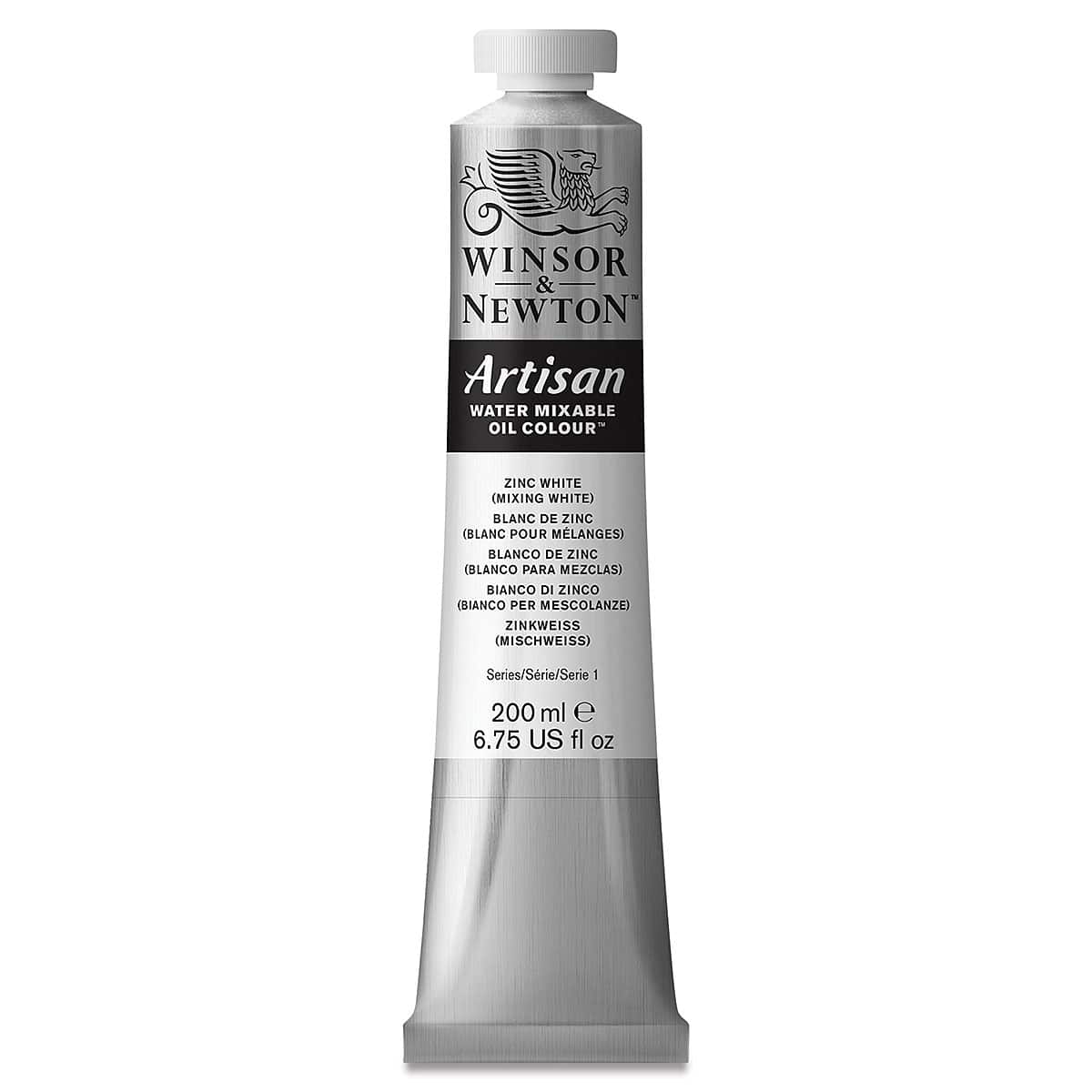 Winsor & Newton Artisan Water Mixable Oil Paint - Zinc White (Mixing White), 200 ml tube
