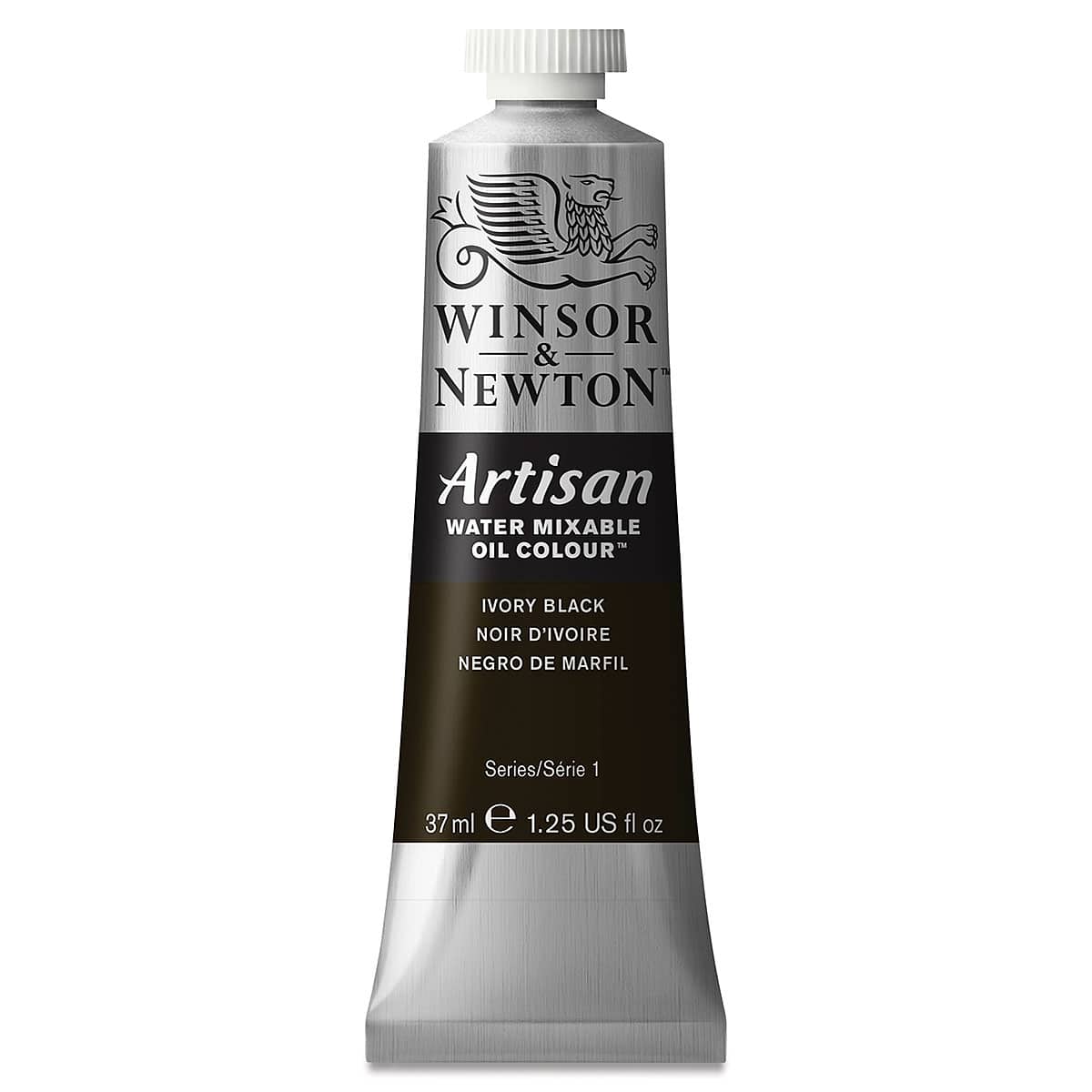 Winsor & Newton Artisan Water Mixable Oil Paint - Ivory Black, 37 ml tube