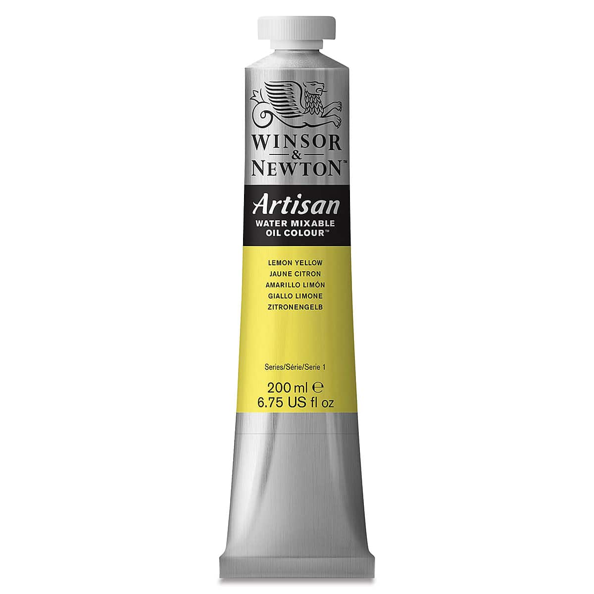 Winsor & Newton Artisan Water Mixable Oil Paint - Lemon Yellow, 200 ml tube