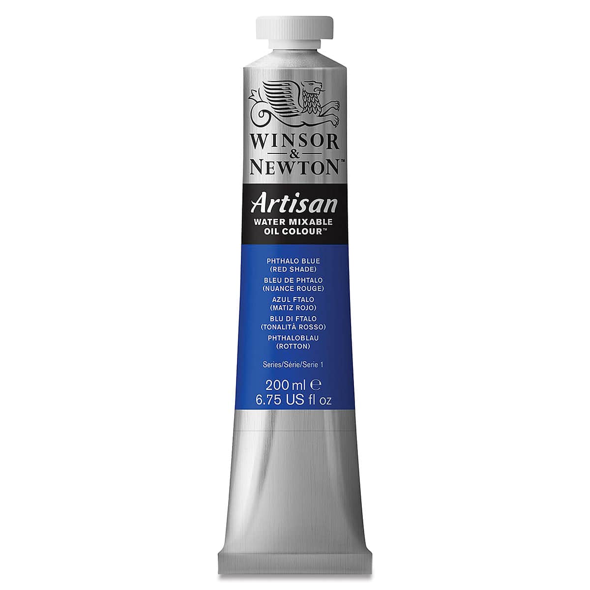 Winsor & Newton Artisan Water Mixable Oil Paint - Phthalo Blue (Red Shade), 200 ml tube