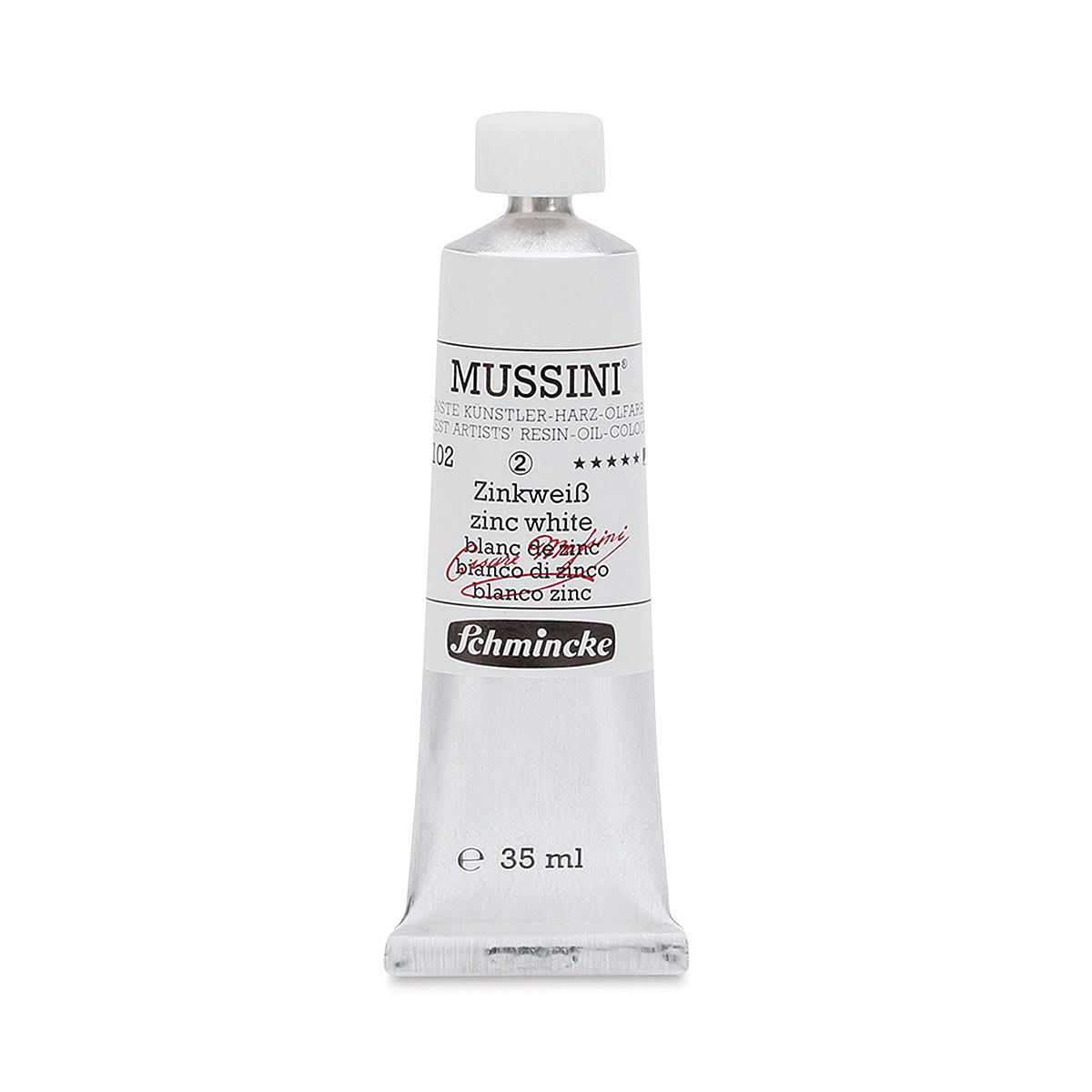 Schmincke Mussini Oil Color - Zinc White, 35 ml tube Schmincke Mussini Oil Color - Zinc White, 35 ml tube