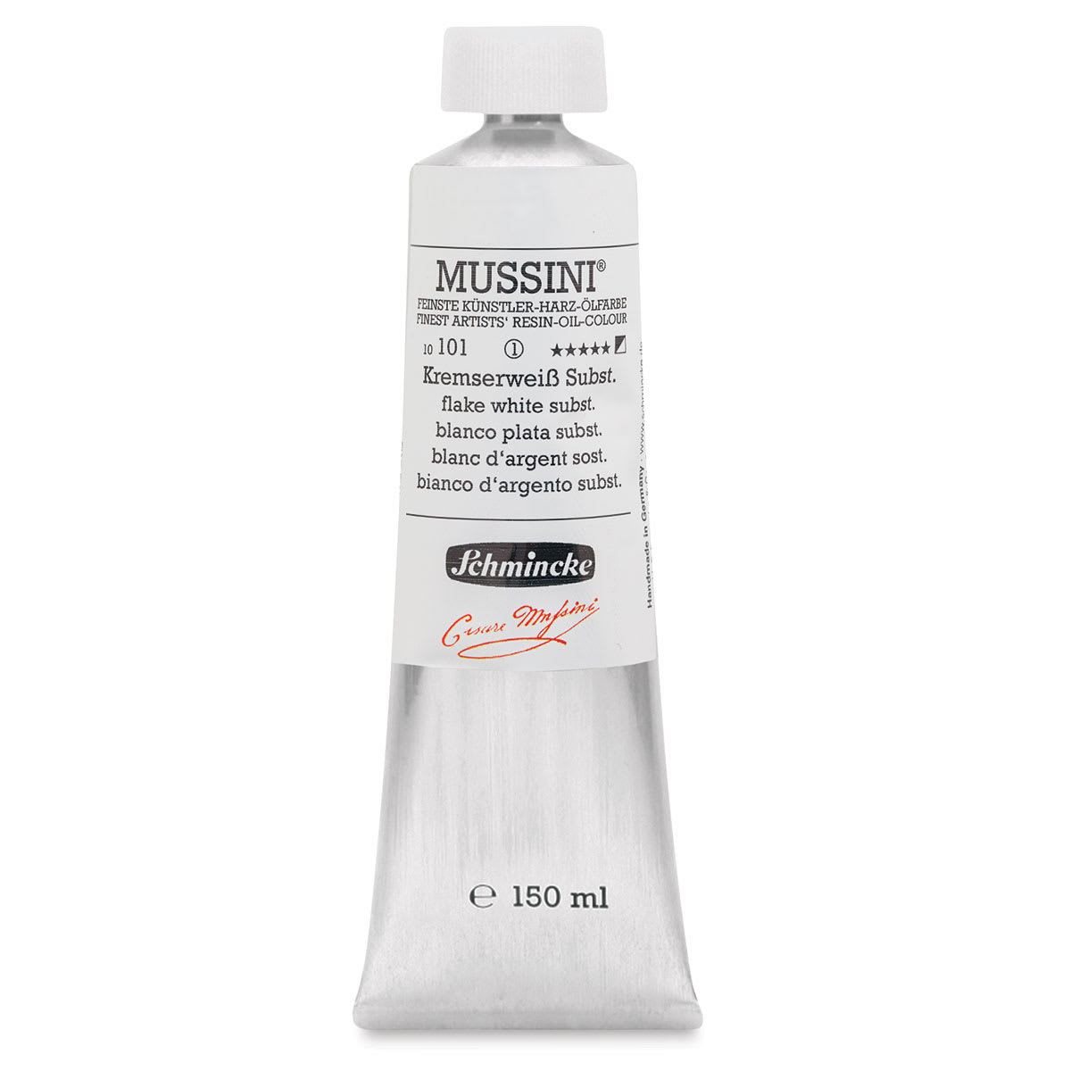 Schmincke Mussini Oil Color - Flake White Subst., 150 ml tube