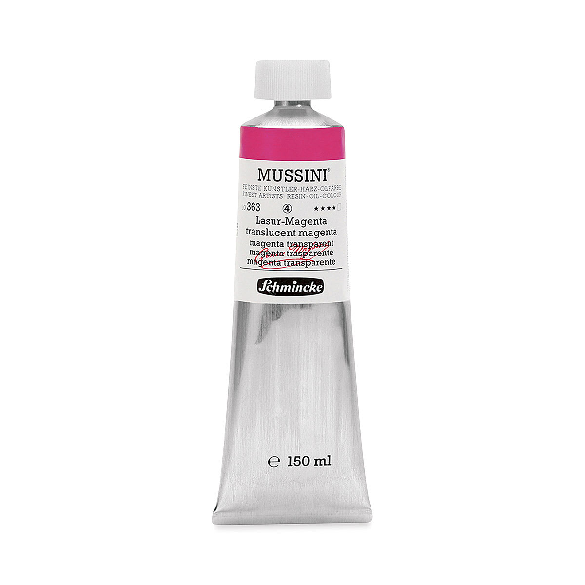 Schmincke Mussini Oil Color - Transparent, Translucent Magenta, 150 ml tube
