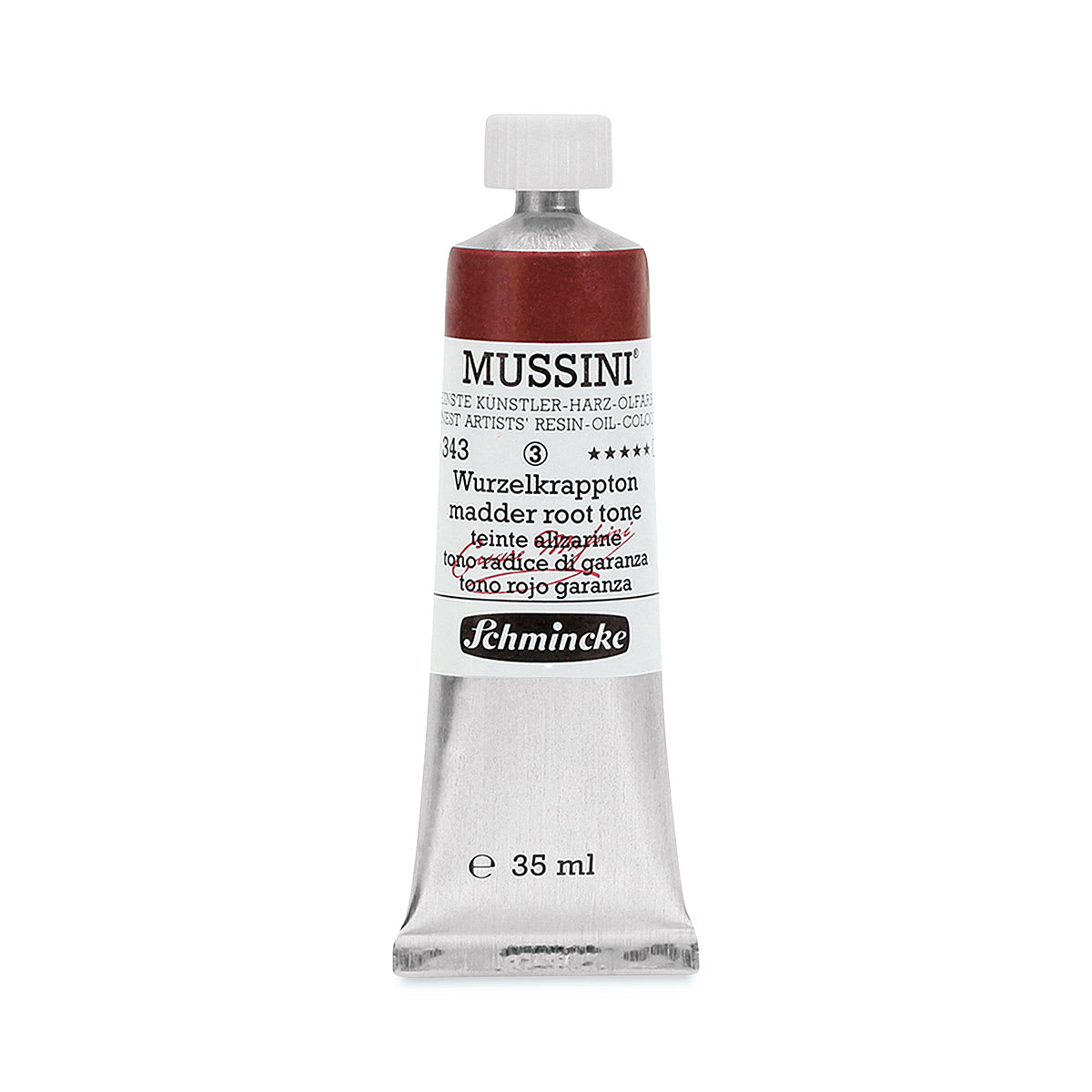 Schmincke Mussini Oil Color - Transparent, Madder Root Tone, 35 ml tube