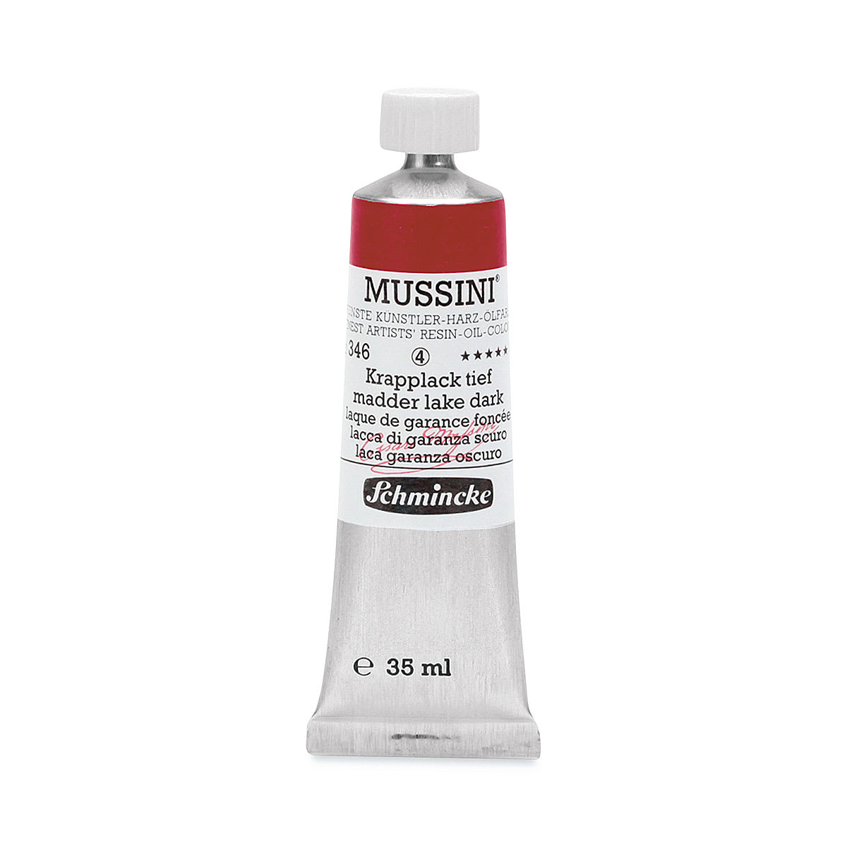 Schmincke Mussini Oil Color - Transparent, Madder Lake Dark, 35 ml tube Schmincke Mussini Oil Color - Transparent, Madder Lake Dark, 35 ml tube
