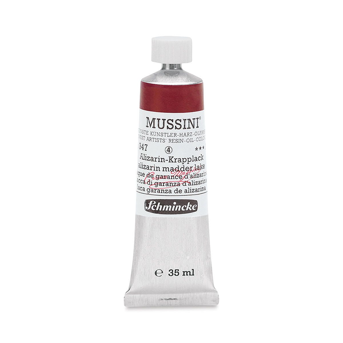 Schmincke Mussini Oil Color - Transparent, Alzarin Madder Lake, 35 ml tube