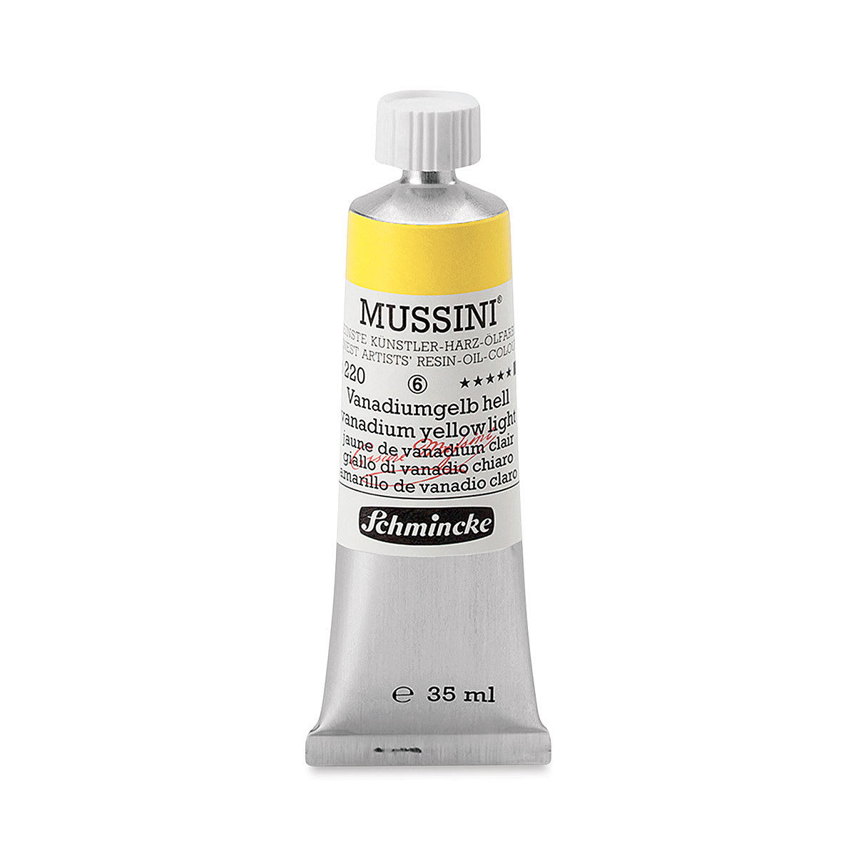 Schmincke Mussini Oil Color - Vanadium Yellow Light, 35 ml tube Schmincke Mussini Oil Color - Vanadium Yellow Light, 35 ml tube
