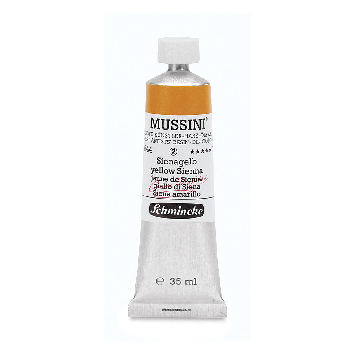Schmincke Mussini Oil Color - Semi-Transparent, Yellow Sienna, 35 ml tube