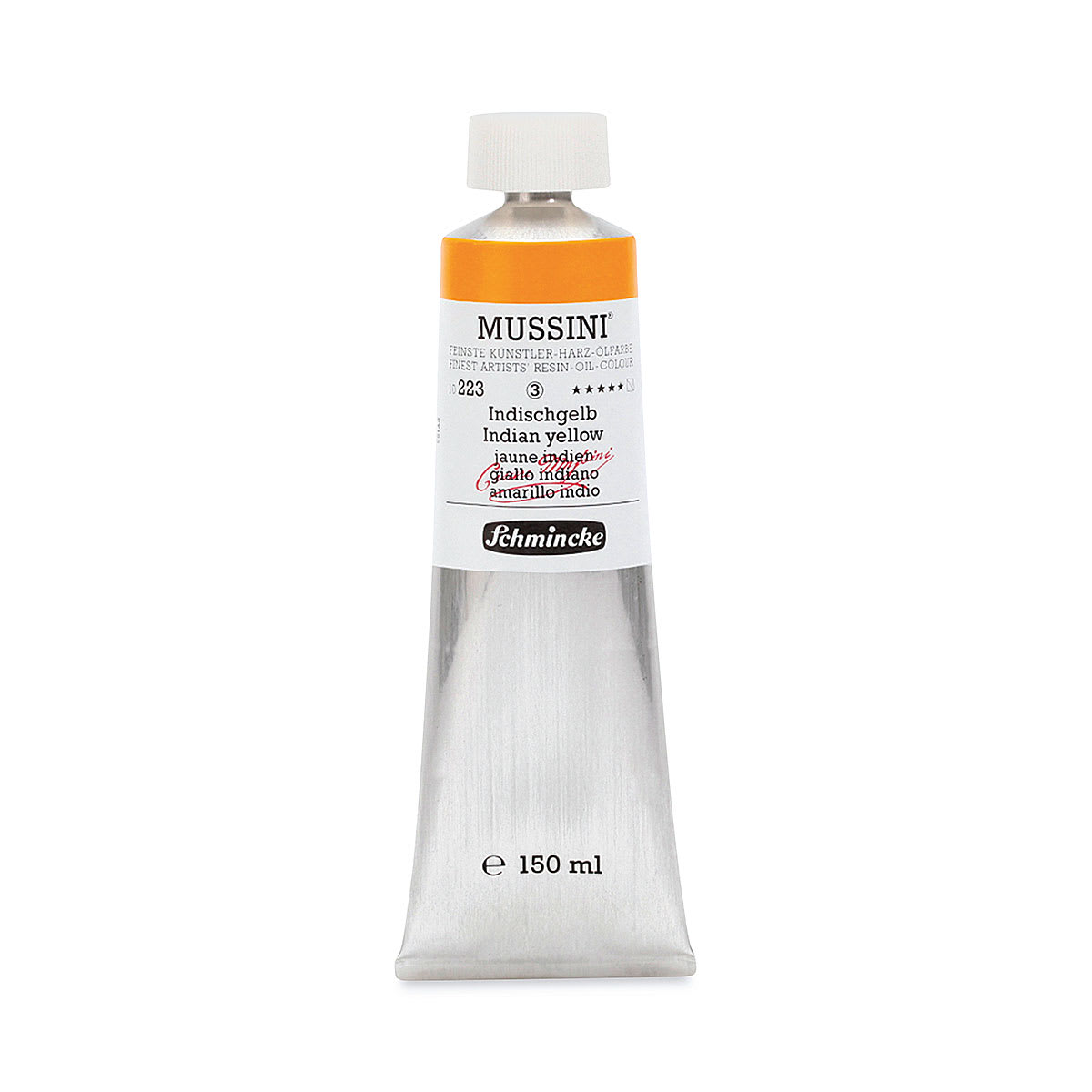 Schmincke Mussini Oil Color - Indian Yellow, 150 ml tube