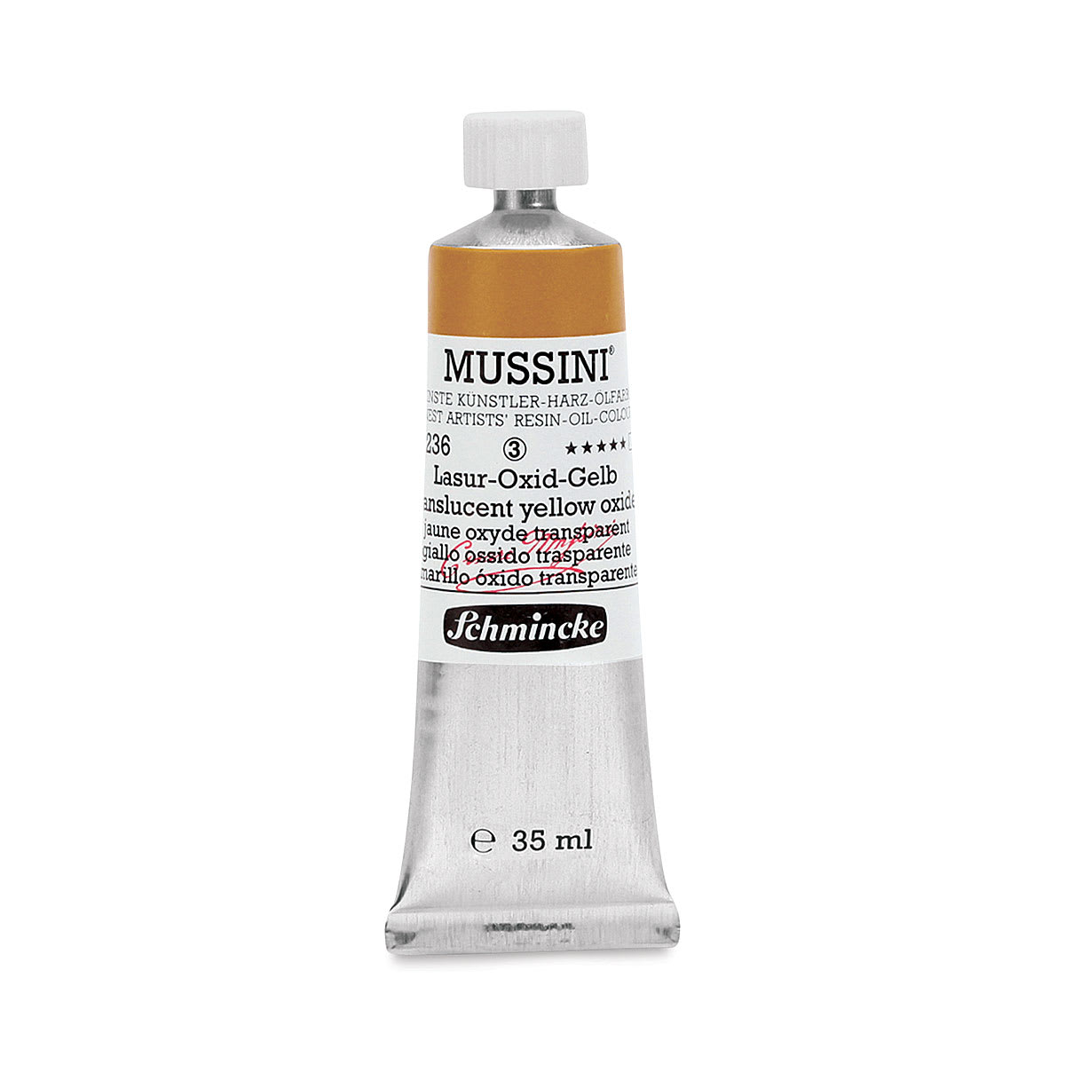 Schmincke Mussini Oil Color - Translucent Yellow Oxide, 35 ml tube