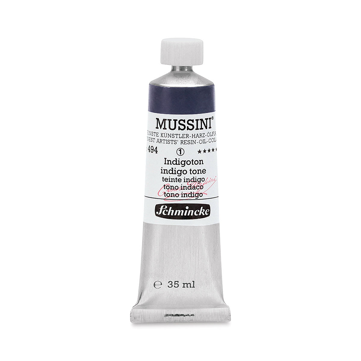 Schmincke Mussini Oil Color - Transparent, Indigo Tone, 35 ml tube