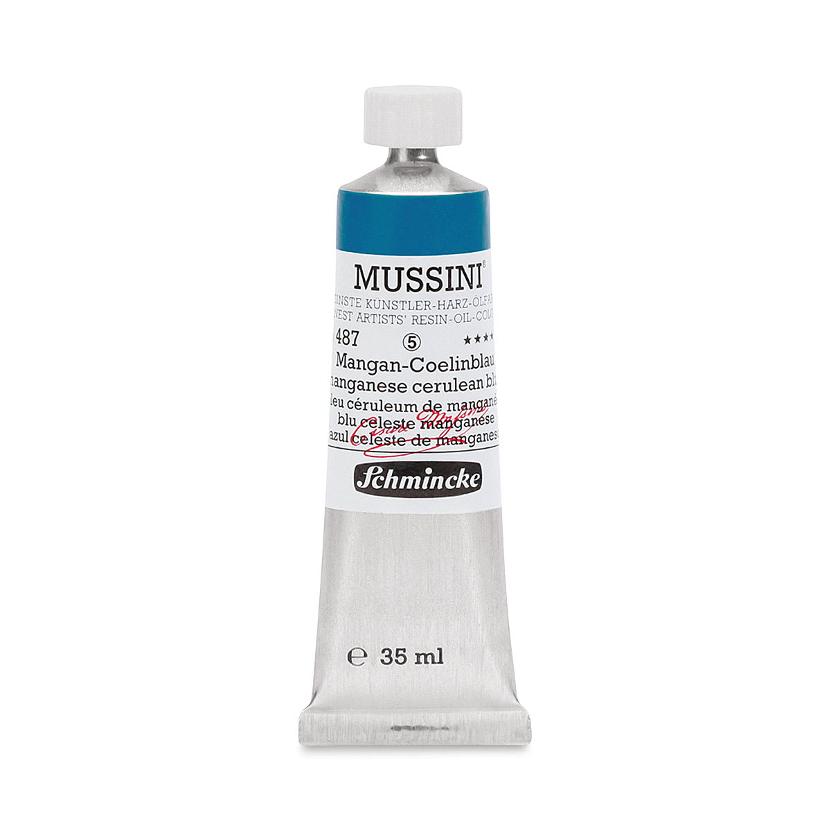 Schmincke Mussini Oil Color - Semi-Transparent, Manganese Cerulean Blue, 35 ml tube