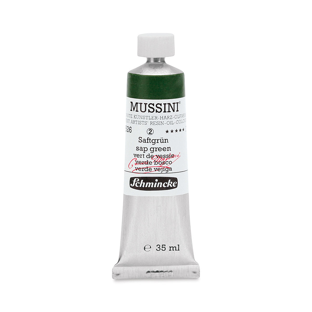 Schmincke Mussini Oil Color - Transparent, Sap Green, 35 ml tube