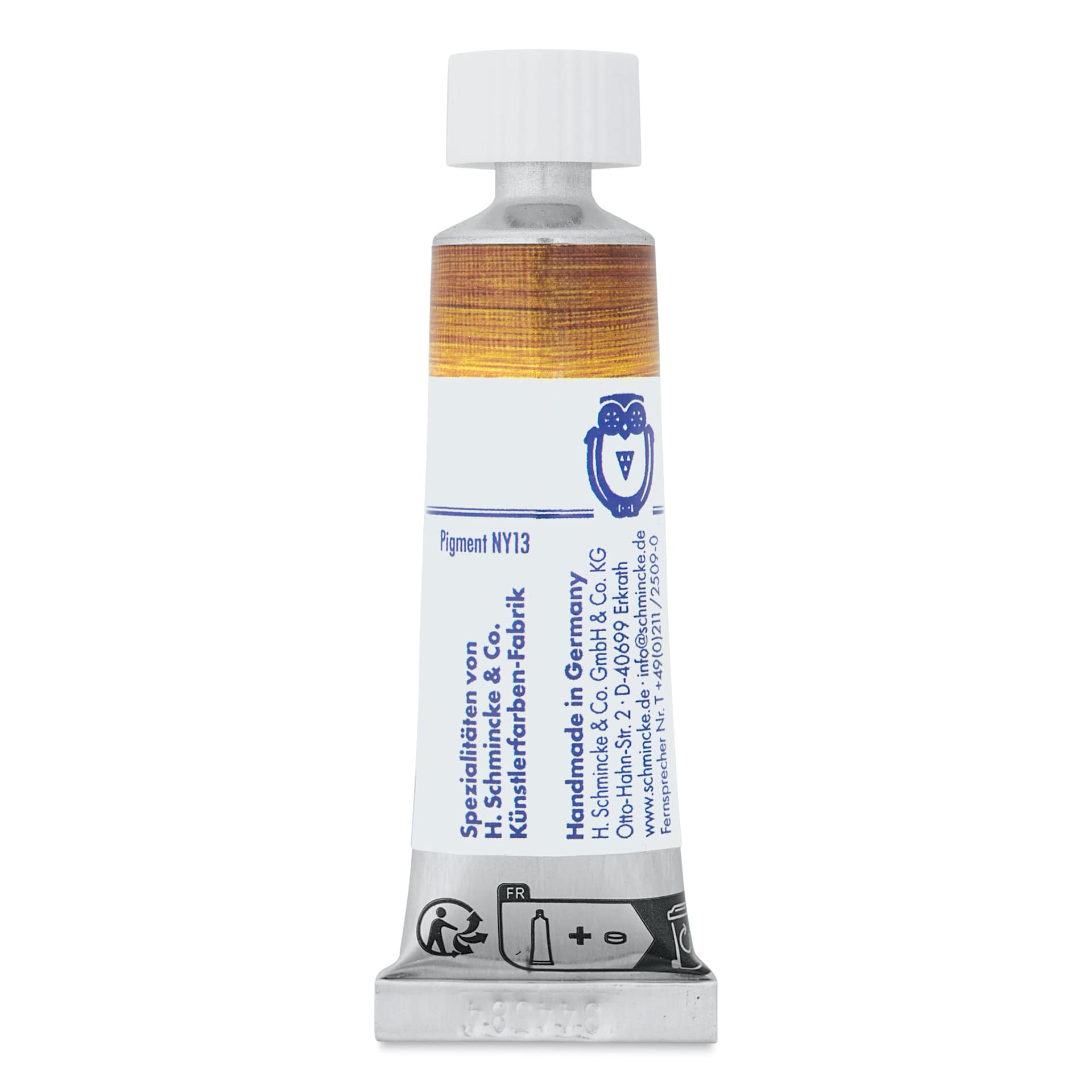Schmincke Mussini Oil Color - Stil de Grain, 15 ml back of tube