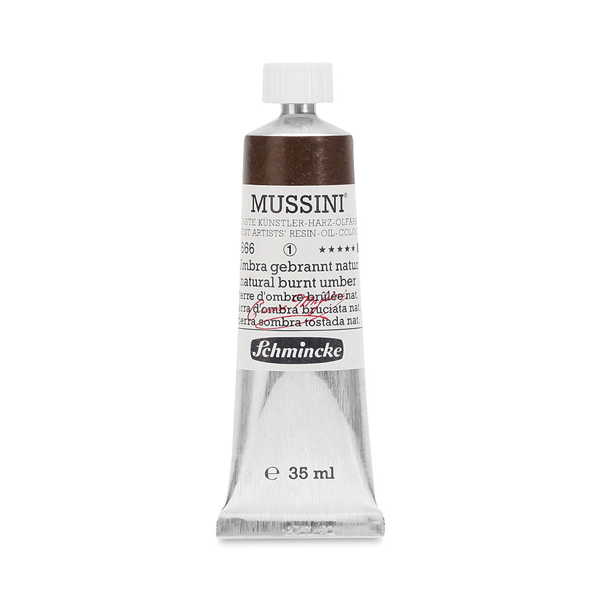 Schmincke Mussini Oil Color - Natural Burnt Umber, 35 ml tube