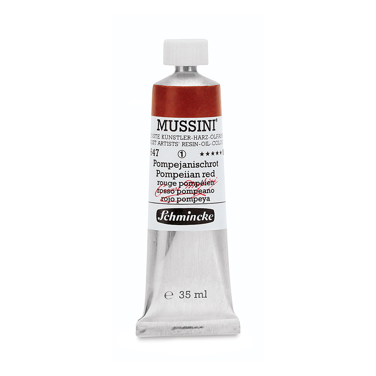 Schmincke Mussini Oil Color - Pompeiian Red, 35 ml tube