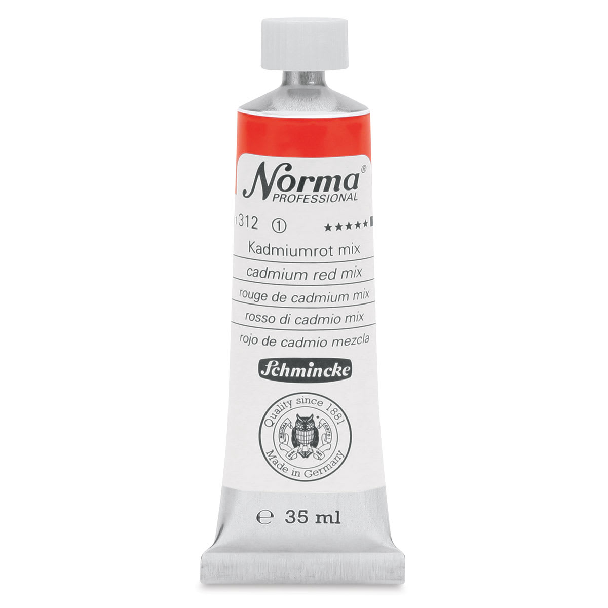 Schmincke Norma Professional Oil Paint - Cadmium Red Mix, 35 ml, Tube