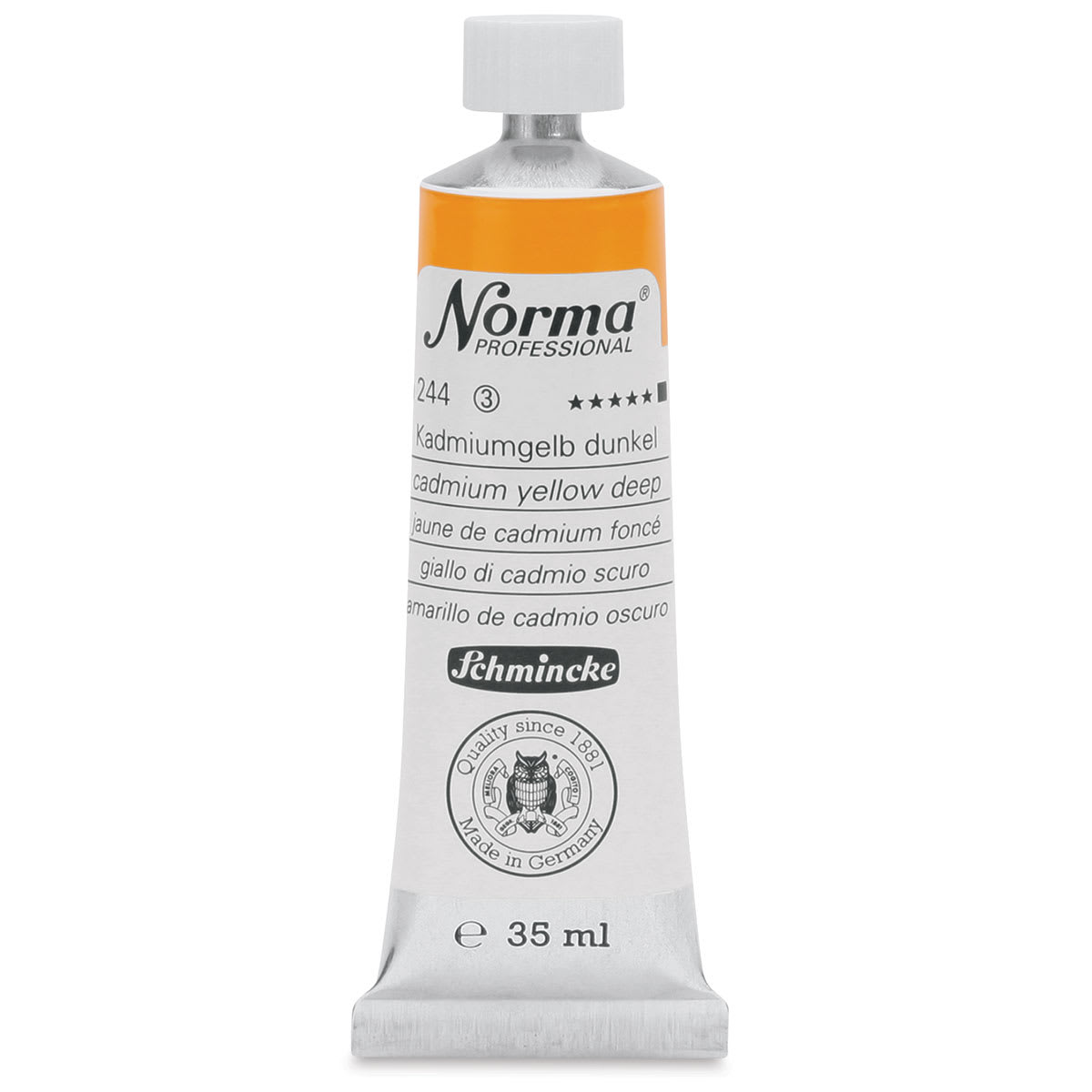 Schmincke Norma Professional Oil Paint - Cadimum Yellow Deep, 35 ml, Tube