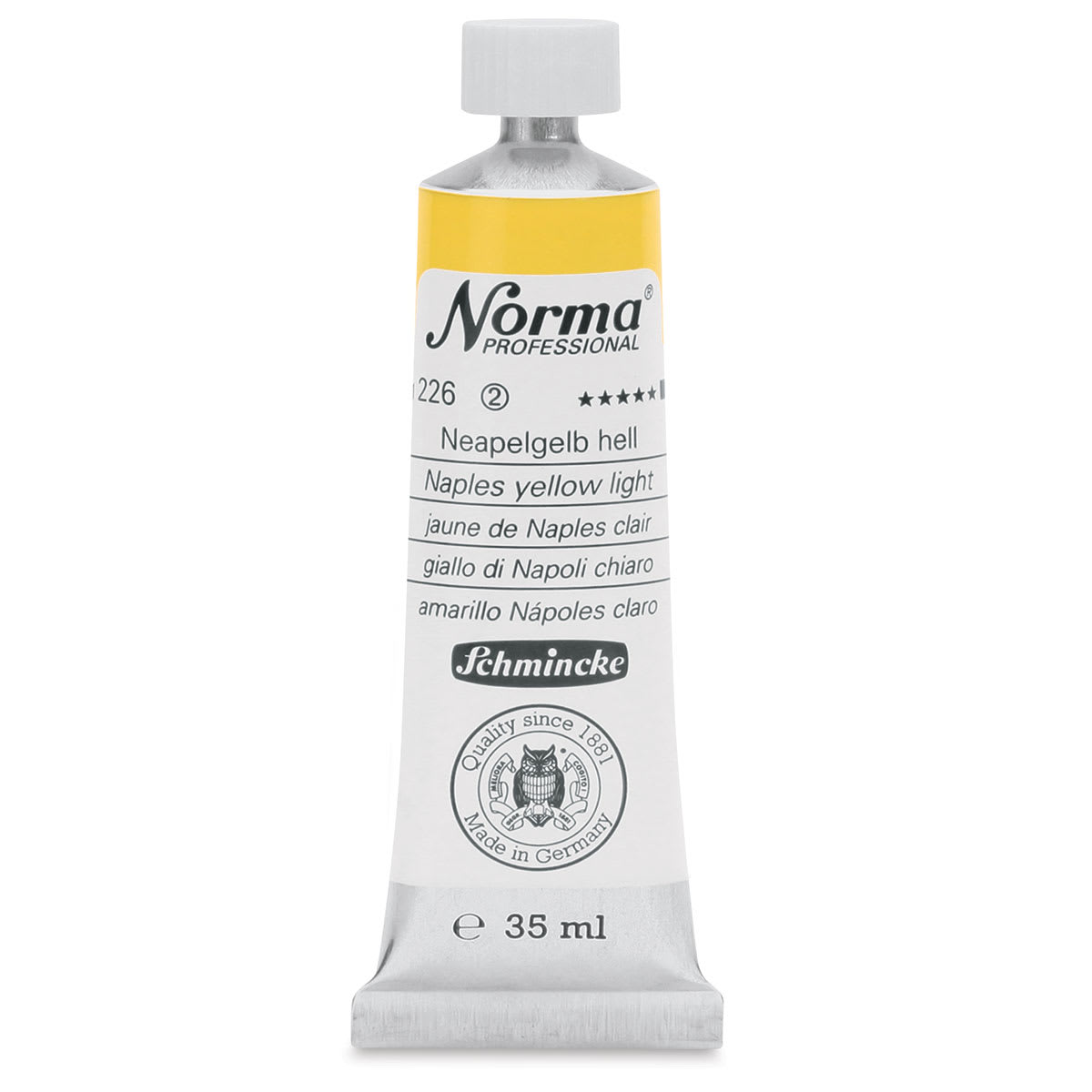 Schmincke Norma Professional Oil Paint - Naples Yellow Light, 35 ml, Tube
