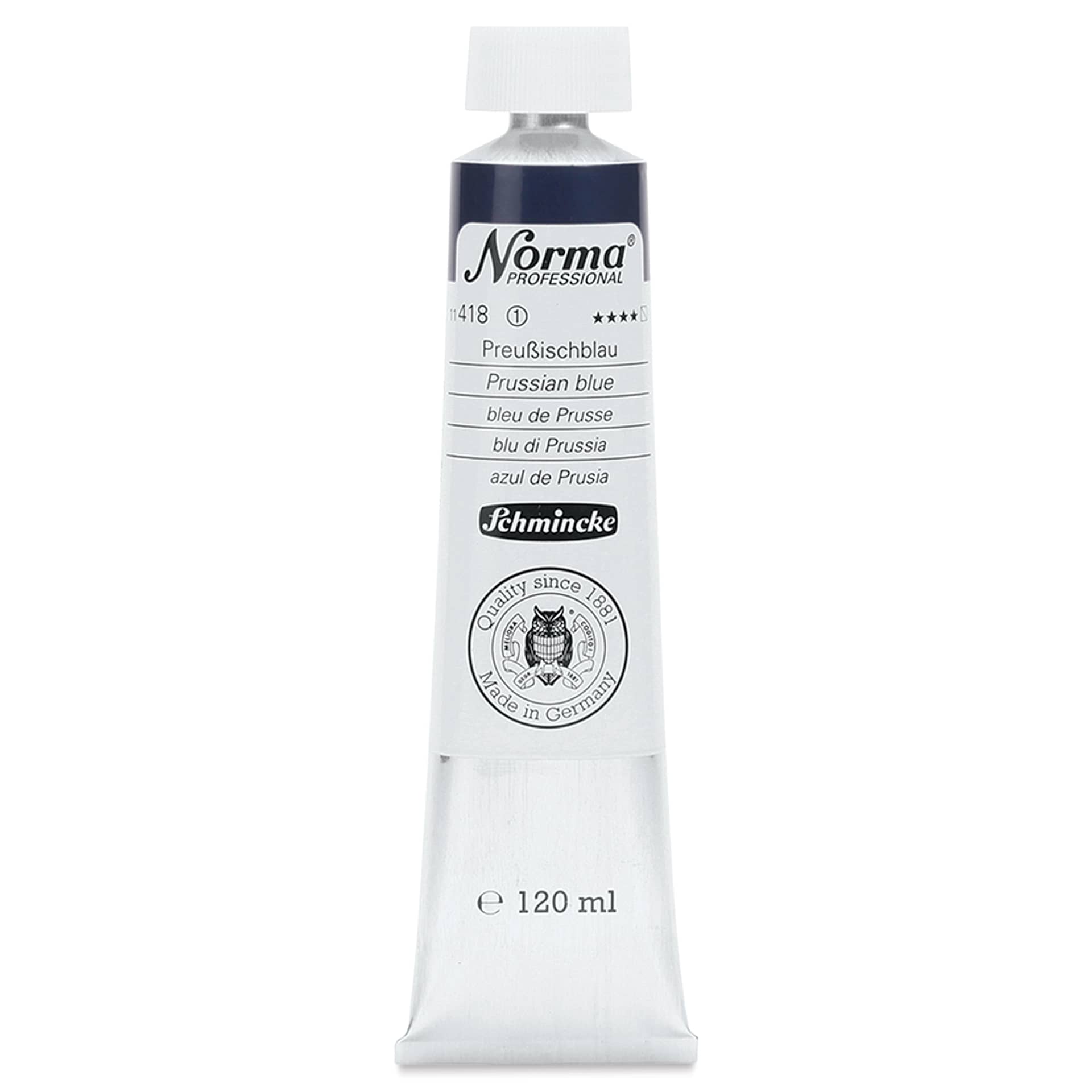 Schmincke Norma Professional Oil Paint - Prussian Blue, 120 ml, Tube
