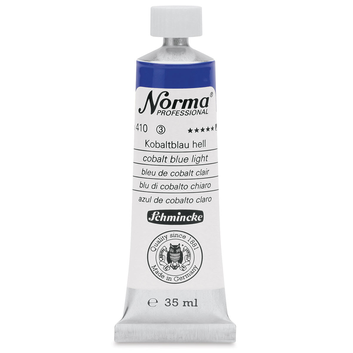 Schmincke Norma Professional Oil Paint - Cobalt Blue Light, 35 ml, Tube