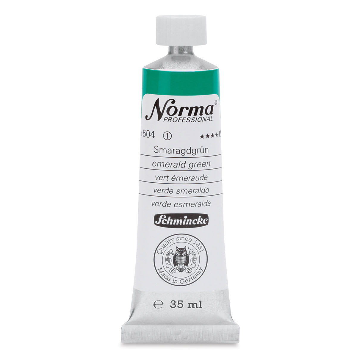 Schmincke Norma Professional Oil Paint - Emerald Green, 35 ml, Tube