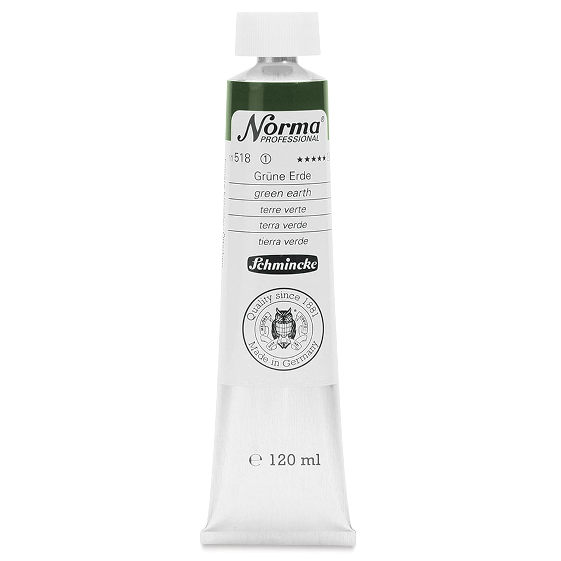 Schmincke Norma Professional Oil Paint - Green Earth, 120 ml, Tube