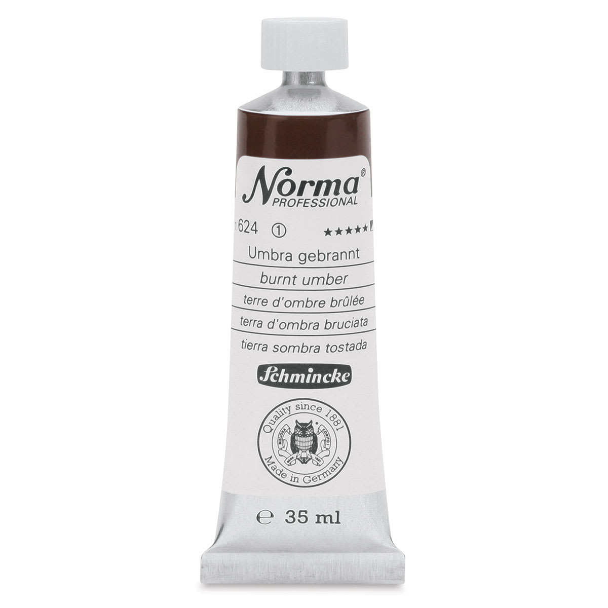 Schmincke Norma Professional Oil Paint - Burnt Umber, 35 ml, Tube