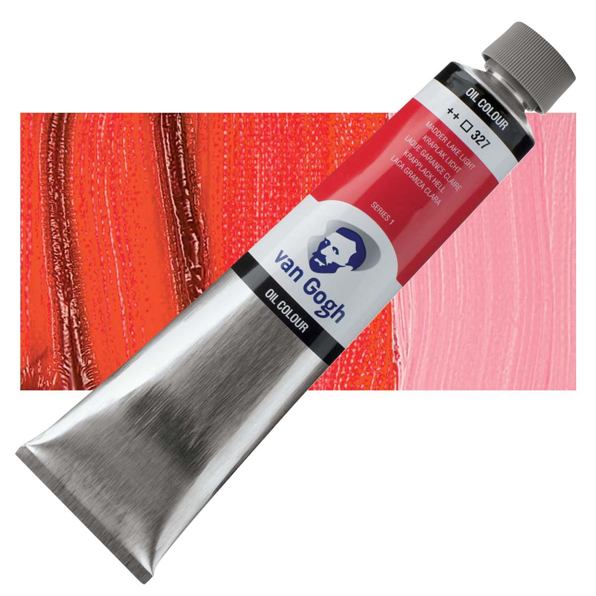Van Gogh Oil Paint - Madder Lake Light, 200 ml tube and swatch