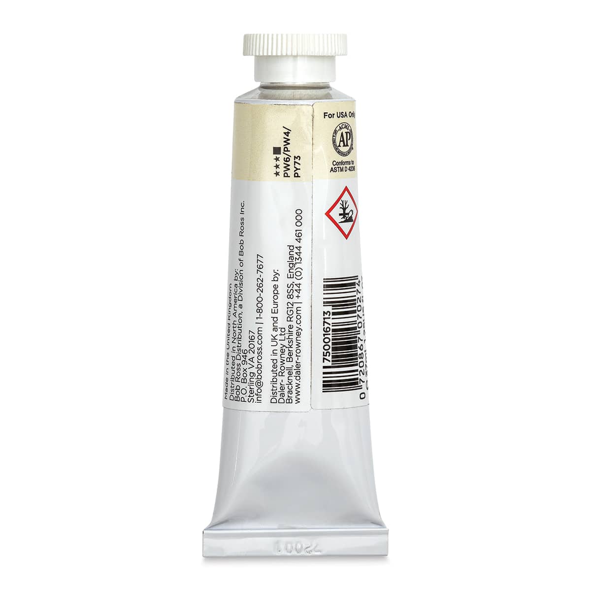 Bob Ross Soft Oil Color - Warm White, 1.25 oz tube back
