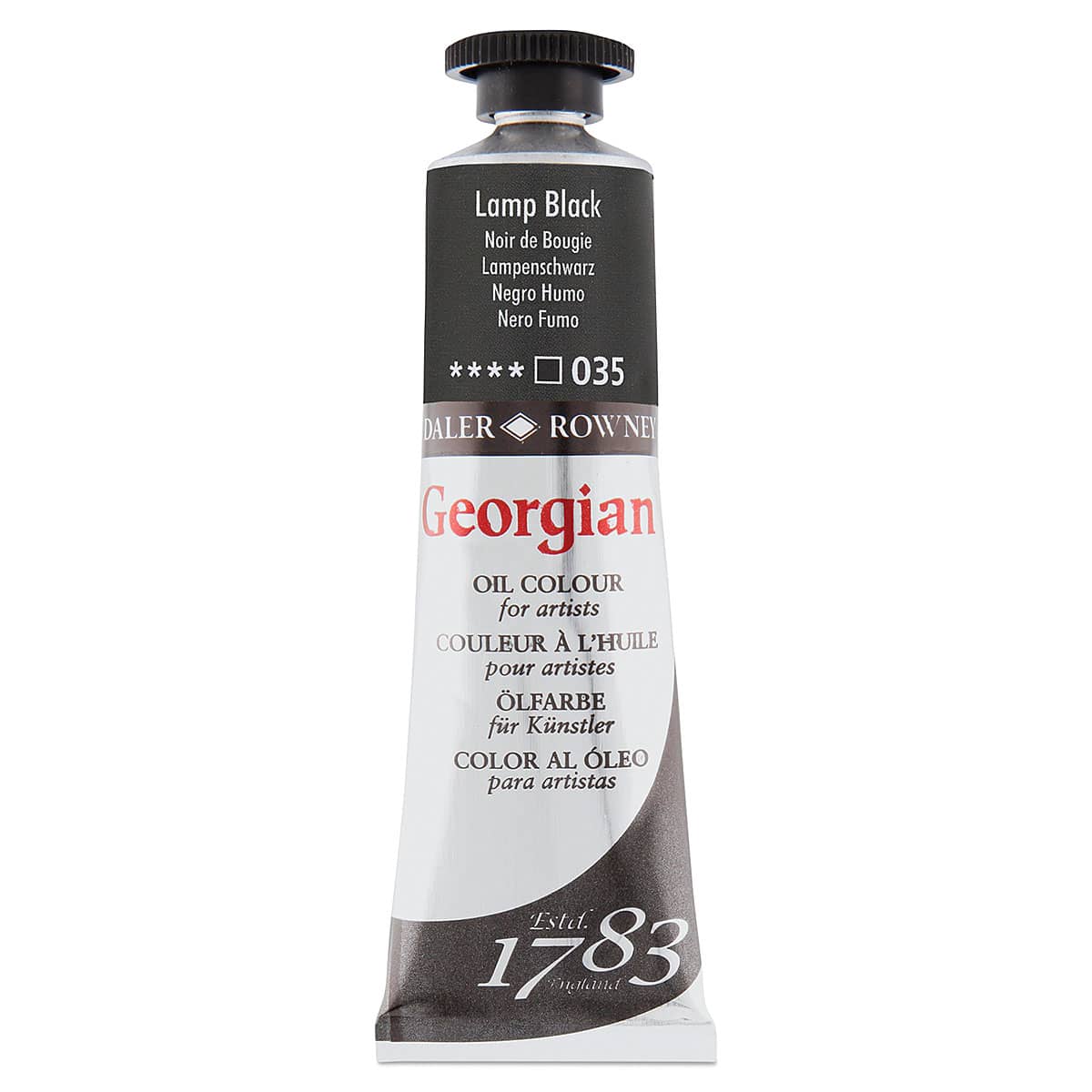 Daler-Rowney Georgian Oil Color - Lamp Black, 38 ml tube Daler-Rowney Georgian Oil Color - Lamp Black, 38 ml tube