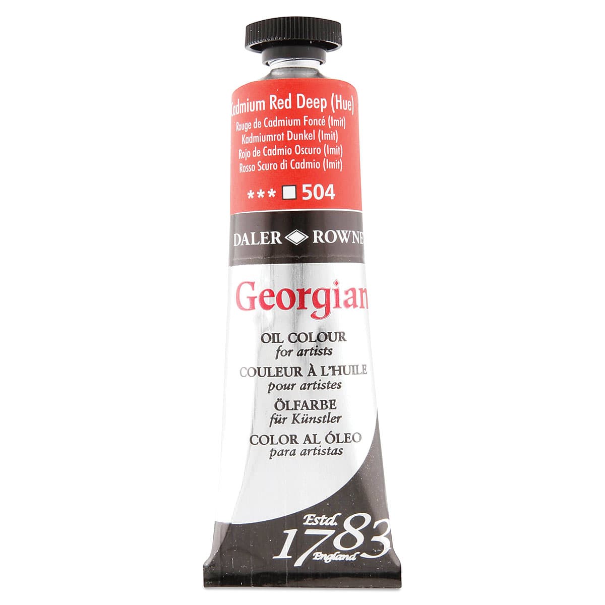 Daler-Rowney Georgian Oil Color - Cadmium Red Deep Hue, 38 ml tube Daler-Rowney Georgian Oil Color - Cadmium Red Deep Hue, 38 ml tube
