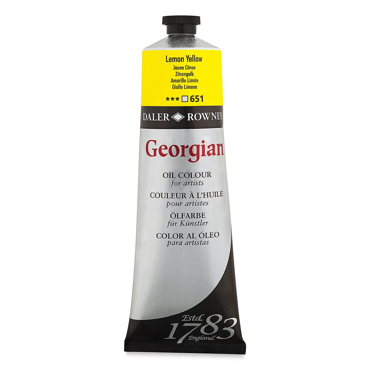 Daler-Rowney Georgian Oil Color - Lemon Yellow, 225 ml tube
