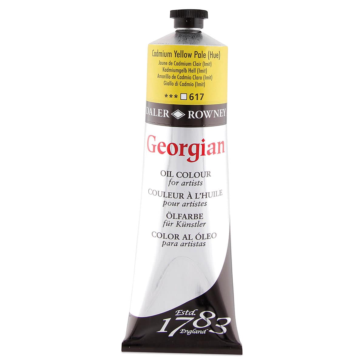 Daler-Rowney Georgian Oil Color - Cadmium Yellow Pale Hue, 225 ml tube