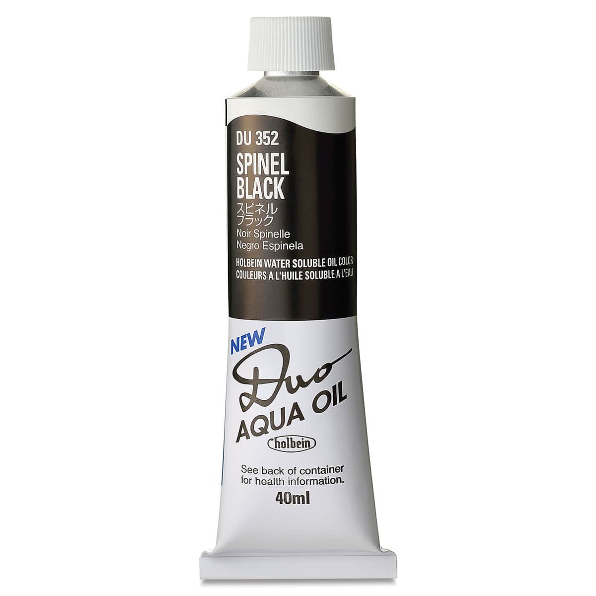 Holbein Duo Aqua Water Soluble Oils - Spinel Black, 40 ml