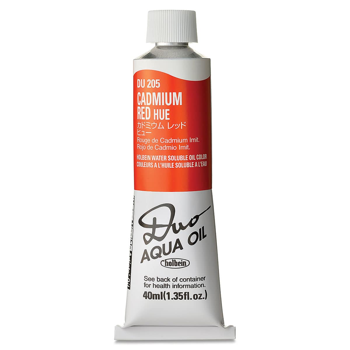 Holbein Duo Aqua Water Soluble Oils - Cadmium Red Hue, 40 ml